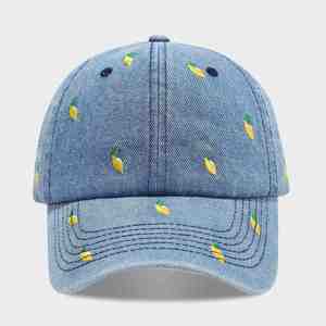 Gorra de Béisbol de Mezclilla de 6 Paneles Ajustable Estilo Urbano Unisex con Diseño de Mango Bordado para Parejas, Deportes al Aire Libre y Ocio - Product Image 4
