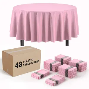 Factory Wholesale Reusable Rectangular Plastic Party Table Cover Disposable Tablecloths for Rectangle Tables