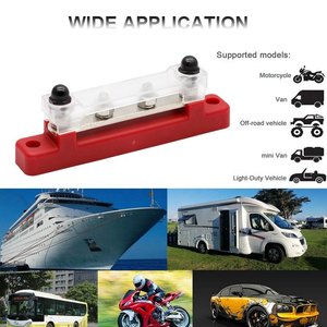 Marine 150A Heavy Duty <span class=keywords><strong>Bus</strong></span> <span class=keywords><strong>Bar</strong></span> Distribución Terminal Block 12V 24V 4 Stud Batería Cobre para Auto Car Boat Positive Negative <span class=keywords><strong>Bus</strong></span> - Product Image 6