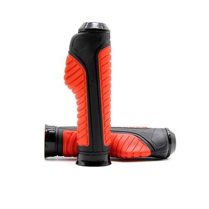 Poignées de guidon de moto universelles en caoutchouc ergonomiques antidérapantes pour cruisers, pièces de rechange, noir, rouge, Orange - Product Image 1