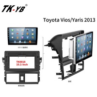 TK-YB Pour Toyota Vios/Yaris 2013-2016 10.1 pouces voiture dvd radio de voiture accessoires intérieurs fascia cadre instrument Tableau de Bord panneau