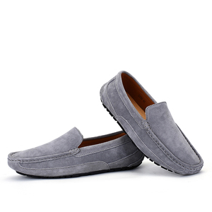 Cổ Điển Bò Da Lộn Da Trọng Lượng Nhẹ Đi Bộ Penny Giày Đế Flats Moccasin Dép Đi Trong Nhà Người Đàn Ông Lái Xe Giày Thường - Product Image 3