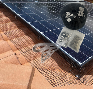 Clips de fixation en aluminium en forme de J - Protection contre les oiseaux et les nuisibles pour panneaux solaires, filets de protection contre les animaux - Product Image 1