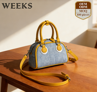 Sac fourre-tout classique de luxe pour femme WEEKS ZP8082, fermeture éclair carrée, doublure en PU et polyester, nouvelle tendance mode
