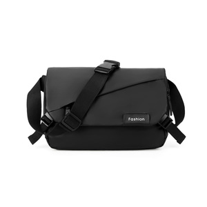Color Blocking Fashionable Outdoor Sports Leisure Cross-Border New Men's Large-Capacity PU Leather Shoulder Messenger <b>Bag</b> - Product Image 3