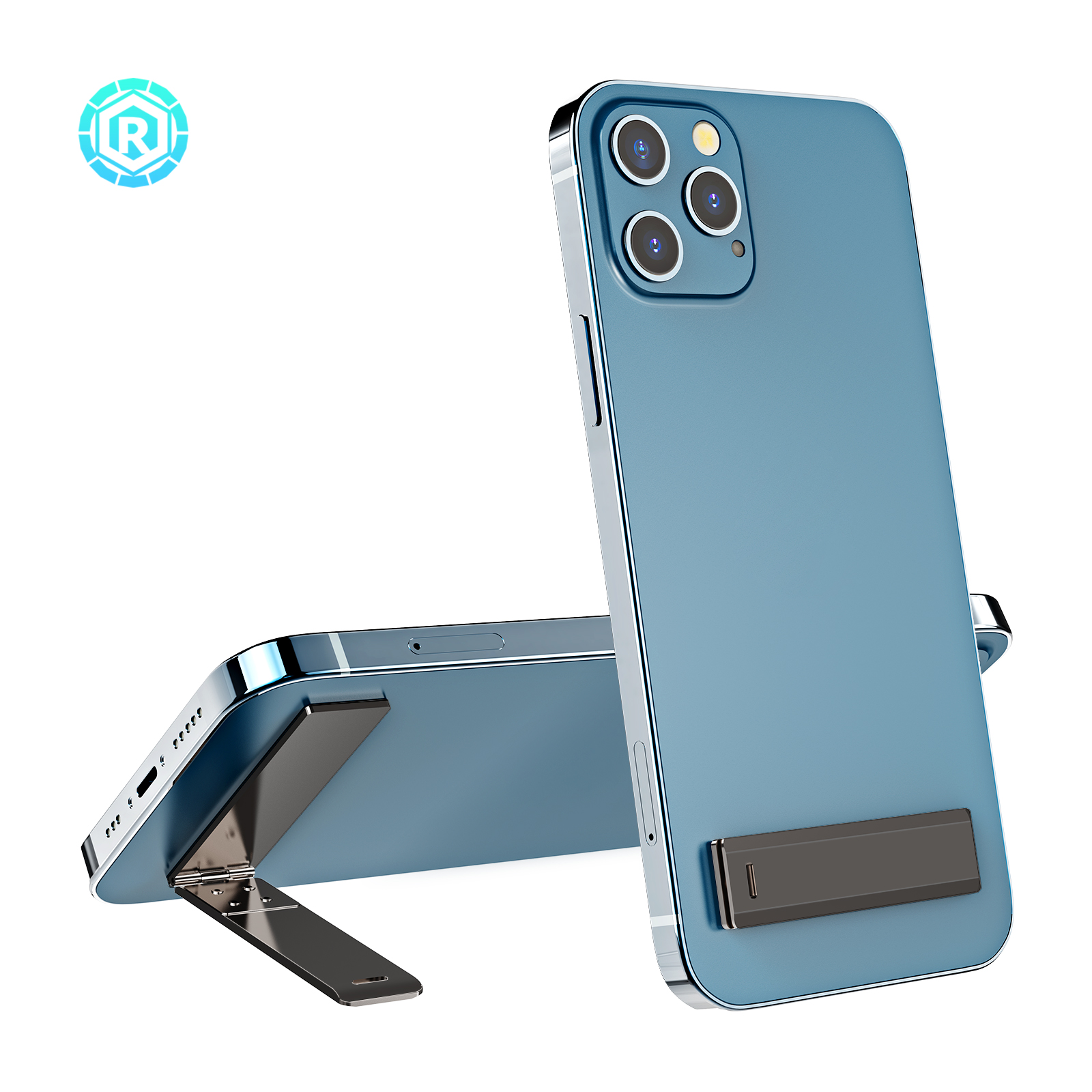 Портативный универсальный складной металлический держатель для мобильного телефона с несколькими углами и регулируемой ультратонкой подставкой из цинкового сплава для мобильного телефона