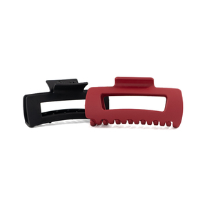 Clip de <span class=keywords><strong>griffe</strong></span> de cheveux de rebond de mémoire de Silicone creux rouge fort et résistant de 10.8cm pour les femmes ventes au comptant en plastique Flexible - Product Image 4