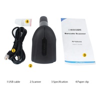 Nuevo Escáner de Códigos de Barras 2D Inalámbrico Portátil con Interfaz USB para Pagos Móviles, Lector de Códigos QR 2D, en Stock, 1 Año de Garantía