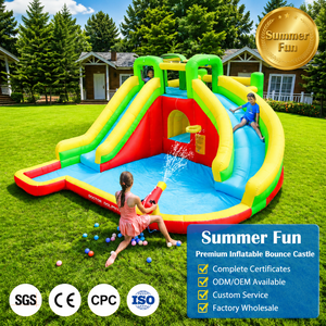 Château gonflable de haute qualité avec toboggan, mini toboggan aquatique gonflable en Oxford pour enfants, pour la maison, le jardin, <span class=keywords><strong>l</strong></span>'intérieur - Product Image 1