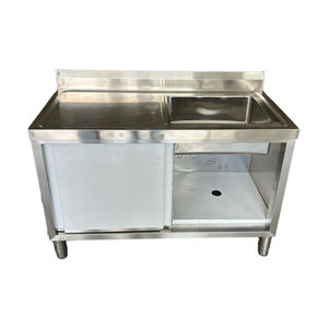 Fregadero de cocina de un solo cuenco de acero inoxidable de alta calidad Victory, equipo de catering para hoteles y restaurantes - Product Image 6