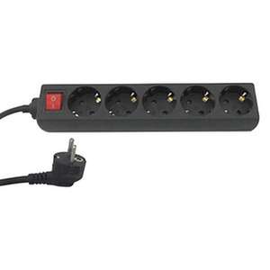 Multiprises avec 5 prises et câble de 1,5 m avec interrupteur ; idéal pour plusieurs appareils électriques à la maison ou au bureau. - Product Image 1