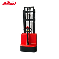Chariot élévateur à palettes électrique Everlift 1/1,5/2 tonnes, 2,5 m, longueur de fourche 1100 mm, déplaceur latéral électrique, alimentation manuelle/par batterie