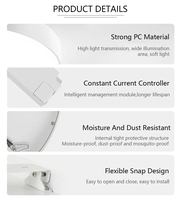 Plafonnier encastré noir à lumière naturelle, éclairage d'ambiance, luminaire décoratif moderne à LED pour chambre d'hôtel