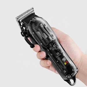 Tondeuses <span class=keywords><strong>à</strong></span> cheveux professionnelles <span class=keywords><strong>pour</strong></span> hommes, sans fil, avec coque transparente, modèle de charge numérique, <span class=keywords><strong>pour</strong></span> la beauté, ensemble de barbier - Product Image 5