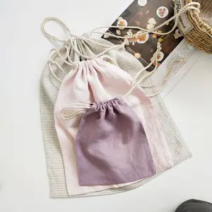 Простая в уходе и дышащая 100% французская Бельгийская сумка для хранения одежды из чистого льна для многократного использования