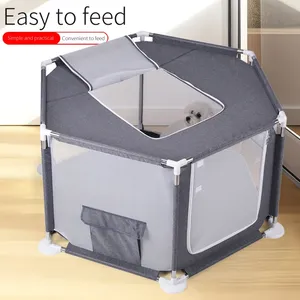 Hondenbox Draagbare Pet <span class=keywords><strong>Play</strong></span> Pen Opvouwbare Pet Tent Met Grote Capaciteit Voor Indoor Oxford Hek - Product Image 3