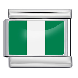 Breloques rectangulaires en époxy avec drapeaux du monde en acier inoxydable pour la fabrication de bracelets, accessoires de bijoux modulaires italiens DIY, vente en gros - Product Image 2