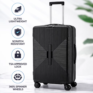 <span class=keywords><strong>Valise</strong></span> rigide en <span class=keywords><strong>polycarbonate</strong></span> PC OEM avec serrure TSA, roues pivotantes à 360°, logo personnalisé, bagage <span class=keywords><strong>cabine</strong></span> léger - Product Image 1