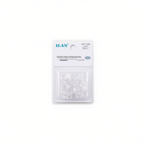Ilan <b>Earring</b> <b>Backs</b> 6Mm 60Pc Clear Plastic For Jewelry Making - Product Image 1