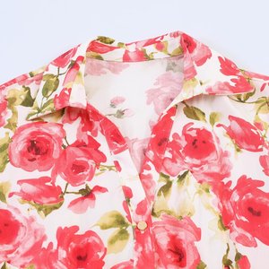 SHENZHU 2026 Abito <span class=keywords><strong>Midi</strong></span> Estivo da Donna Elegante con Colletto a Bottoni, Stile Camicia, <span class=keywords><strong>Maniche</strong></span> <span class=keywords><strong>Corte</strong></span>, Stampa, Cintura e Risvolto 5029243 - Product Image 3