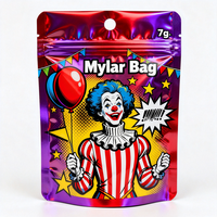 Pochette refermable personnalisée imprimée 7g, anti-odeur, barrière contre l'humidité, avec fermeture éclair, sécurité enfant, sac en Mylar laminé mat