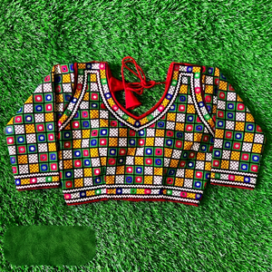 Blusa Bordada de Algodón Khadi para Mujer, Chaleco con Lentejuelas Florales, Corte Regular, para Bodas, Fiestas y Uso Casual - Product Image 1