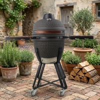 Barbecue Kamado Commercial 18 Pouces en Céramique au Charbon de Bois pour Restaurant, Restauration Extérieure et Cuisine Professionnelle Robuste