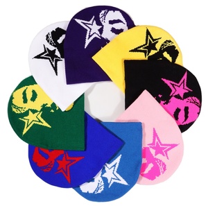 2025 Thời Trang Mới Châu Âu Mùa Thu Mùa Đông Jacquard Hat Cho Nam Giới Đan Acrylic Beanie Với Thư Mô Hình Phong Cách Cho Kinh Doanh Giản Dị - Product Image 1