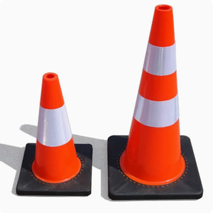 75Cm Gebruikt Groothandel Rubber 28 Inch Topsafe Pvc Inklapbare Heavy Duty 36 ''Traffic Delineator Post Kegel Met Label - Product Image 4