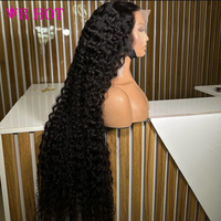 Perruque de cheveux naturels vietnamiens bruts de 40 pouces de long, ondulations profondes, densité 250%, perruque de cheveux humains bouclés birmans, perruques de cheveux indiens vierges ultra-lisses