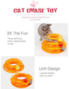 Sıcak satış 3-Layer interaktif oyun daire parça topu çiğnemek oyuncaklar kediler için <span class=keywords><strong>Pet</strong></span> malzemeleri-en çok satan kedi aksesuarları - Product Image 2
