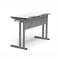 Ensemble de bureau et chaise double pour étudiants, mobilier scolaire pour salle de classe