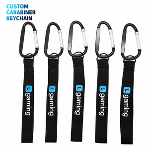 Custom Polyester Promotional Keychains & Carabiners Screen Printing Design with Carabiner Attachment