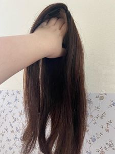 Extensiones de Cabello Europeo Virgen, Color Castaño Oscuro, Lisas, con Base de Monofilamento y Seda, Transpirables, para Mujeres Blancas - Product Image 1