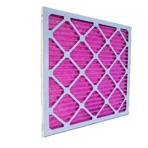 Meilleur prix OEM Medium Merv 8 four plissé pré-filtre HVAC AC cadre en carton filtre à air pour AHU