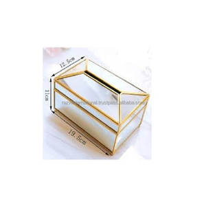 Gold Crystal <b>Tissue</b> <b>Box</b> Decorative Metal and Crystal Beaded <b>Tissue</b> <b>Box</b> - Product Image 6