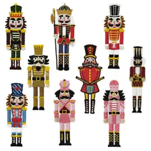 New design Iron On Embroidered cartoon puppet soldier for clothes bag decoration
