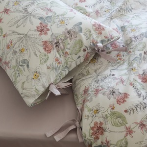 Parure de lit quatre pièces en coton doux avec imprimé floral pastoral et nœud papillon, pour une utilisation quatre saisons - Product Image 4