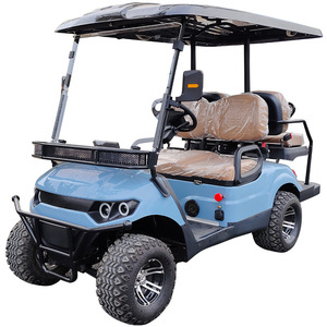 Voiturette de golf à 4 roues surélevées avec batterie au lithium 72V, moteur AC 4KW/5KW/7KW, châssis en acier haute résistance, freins à disque avant, LED 5-6 HKBG-C Bla - Product Image 1