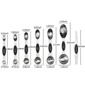 <span class=keywords><strong>Amazon</strong></span> Hot sale Measuring Tool Set Of 6pcs Stackable Stainless Steel Magnetic Measuring Spoon with lever - Product Image 2
