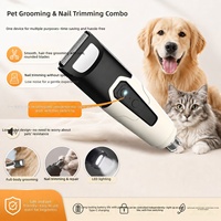 Smooth Shell 2-in-1 Tierpflegegerät Haarschneider Nagelschleifer LED-Licht Hohe Geschwindigkeit Geräuscharm Umweltfreundlich für Hunde und Katzen