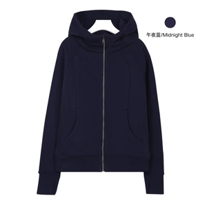 Sudadera con capucha cálida de invierno con cremallera frontal, top de alta calidad para mujer con orificio para el pulgar, sudadera con capucha, deportiva - Product Image 5
