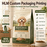Emballage personnalisé pour litière pour chat, pochette zippée, plastique recyclable, fond plat, logo personnalisé, sac pour nourriture pour animaux ou litière pour chat