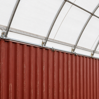 Abri de stockage industriel en conteneur 20x20 pieds, structure en acier galvanisé, toit en PVC imperméable 610 g/m², pour entrepôt