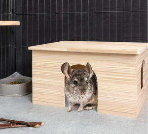 Chinchilla artesanal de madera y conejillos de indias escondite casa de madera con letrero de pared de ventana para <span class=keywords><strong>cabaña</strong></span> de cerdos - Product Image 5