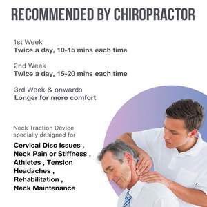 통증 재활 치료 용품을 위한 조정 가능한 목 지지대 경추 견인 장치 척추 정렬 - Product Image 2