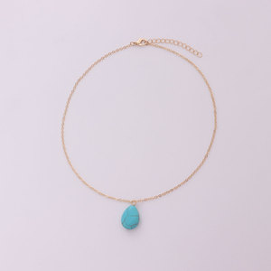 Europan y Amrican Cross-Bordr Jwlry Irrgular Txtur Turquois Pndant para mujer Elgant Fashion Vrsatil Mtal - Product Image 1