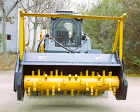 Tractor de rueda agrícola de 100HP, trituradora de 3 puntos, máquina pionera en el bosque, trituradora de cepillo para Tractor, trituradora forestal PTO