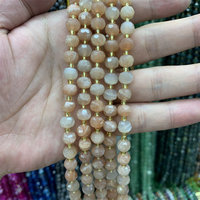 Perles Rondelles Facettées en Agate Naturelle 6x8mm, Tendance, Marque Tactful, Entretoises en Pierre Gemme pour DIY Bracelet et Collier