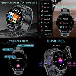 Montre connectée pour homme BW0664 avec assistant vocal IA, écran tactile pour appels, suivi d'activité et moniteur multisports Android - Product Image 5